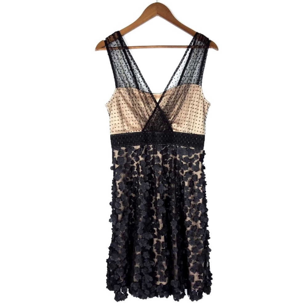 Altar'd State Black 3D Lace Floral Cocktail Dress - Picture 1 of 7